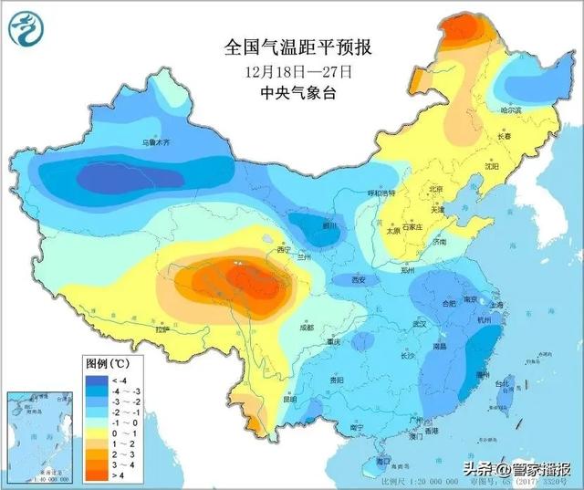 未来十天全国大部降水稀少，西北及黄淮以南气温偏低